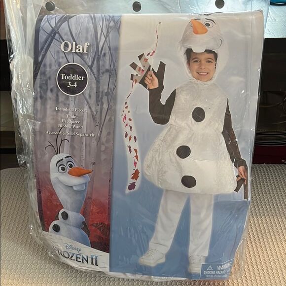 Disney Frozen II Olaf Toddler Costume - White and Black - Picture 1 of 5